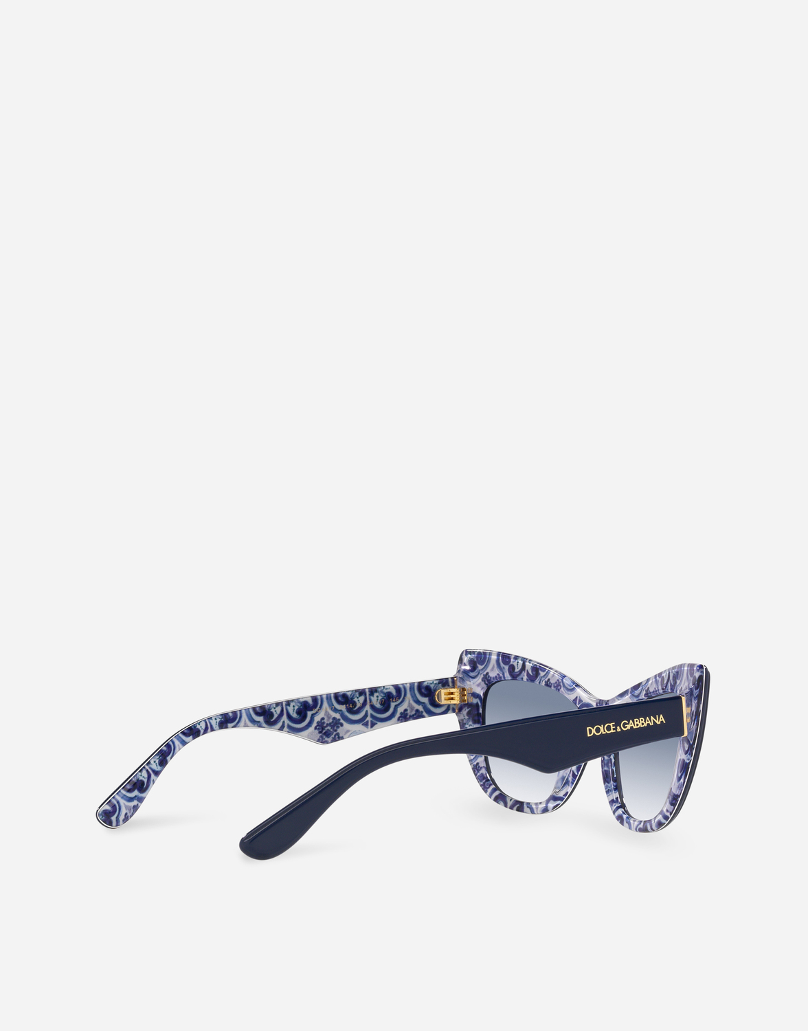 Солнцезащитные очки new print Dolce & Gabbana, синий неви на майолике — фото 4