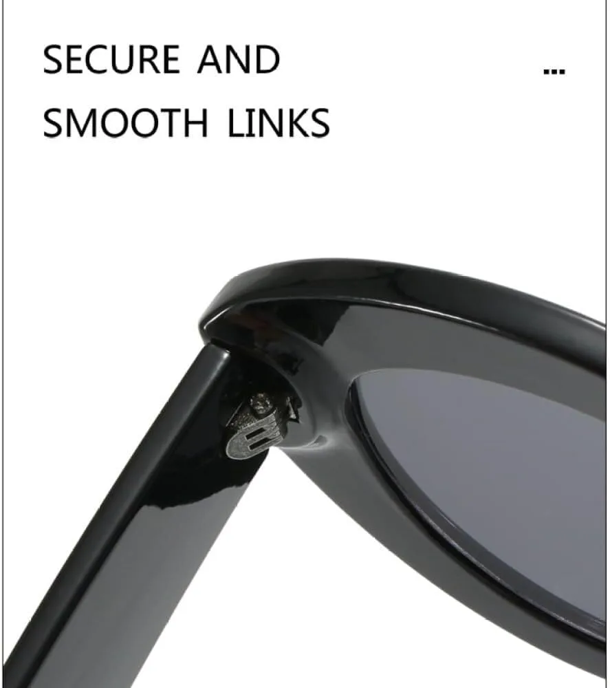 

Крупные солнцезащитные очки в толстой оправе «кошачий глаз» для женщин, винтажные черные солнцезащитные очки с защитой от УФ-излучения UV400 LXLHWN, Jelly Grey