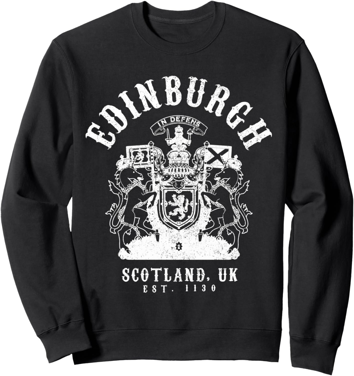 

Эдинбург, Шотландия, Великобритания. Винтажная шотландская толстовка We Love Edinburgh Scotland, черный