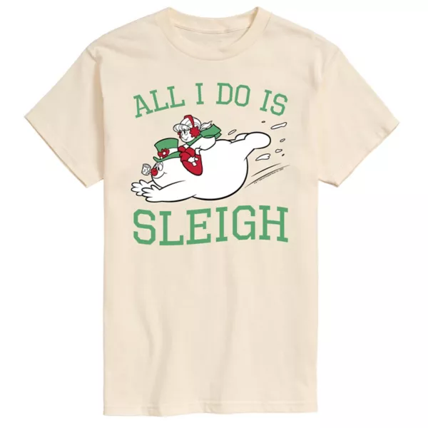 

Мужская футболка Frosty the Snowman «All I do is Sleigh» Licensed Character, бежевый