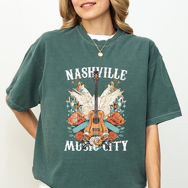 

Футболка Nashville music city guitar grunge, окрашенная в готовом виде Simply Sage Market, Blue Spruce, Серый, Футболка Nashville music city guitar grunge, окрашенная в готовом виде Simply Sage Market, Blue Spruce