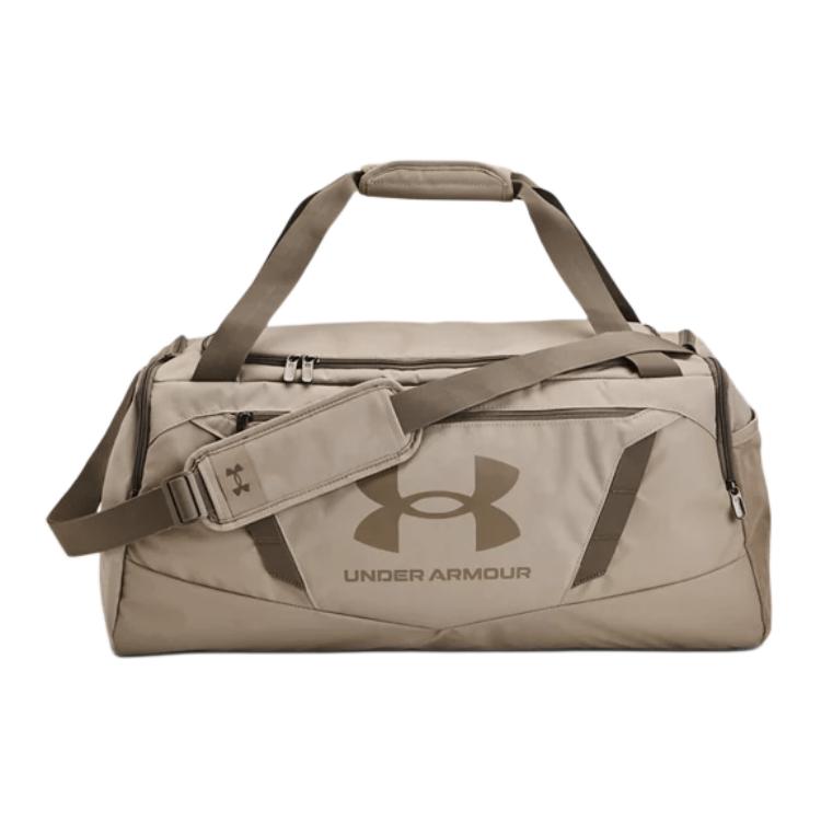 

Полиэстеровая дорожная сумка мужская бежевая Under Armour