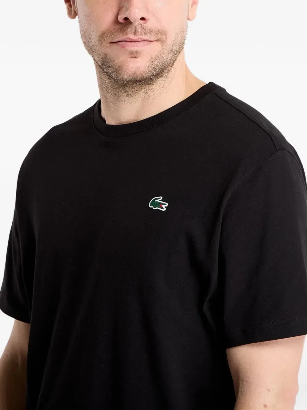 Футболка с графичным принтом Lacoste, черный — фото 4