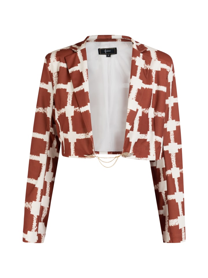 

Женская куртка оранжево-белого цвета faina