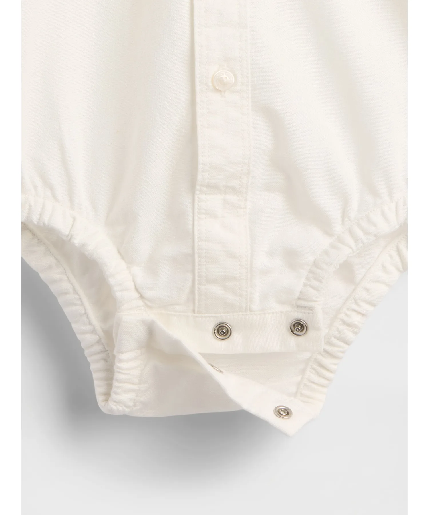 Детский боди из органического хлопка Oxford Front Button Bodysuit GAP off-white — фото 3