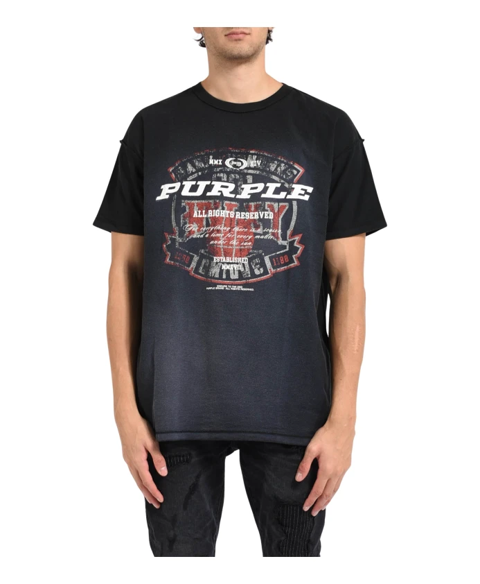 

Текстурированная футболка, вывернутая наизнанку Purple Brand, черный