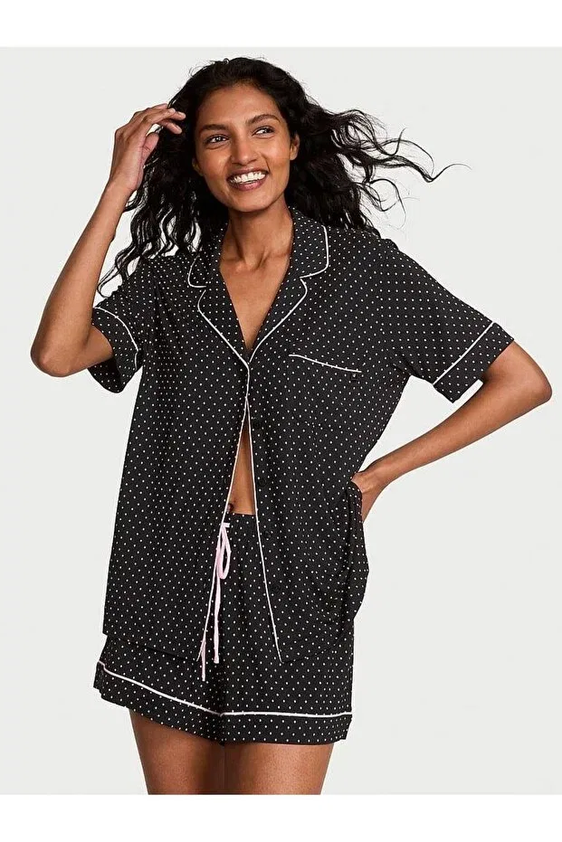 Женский пижамный комплект с коротким рукавом Modal Victoria'S Secret, Polka Dot