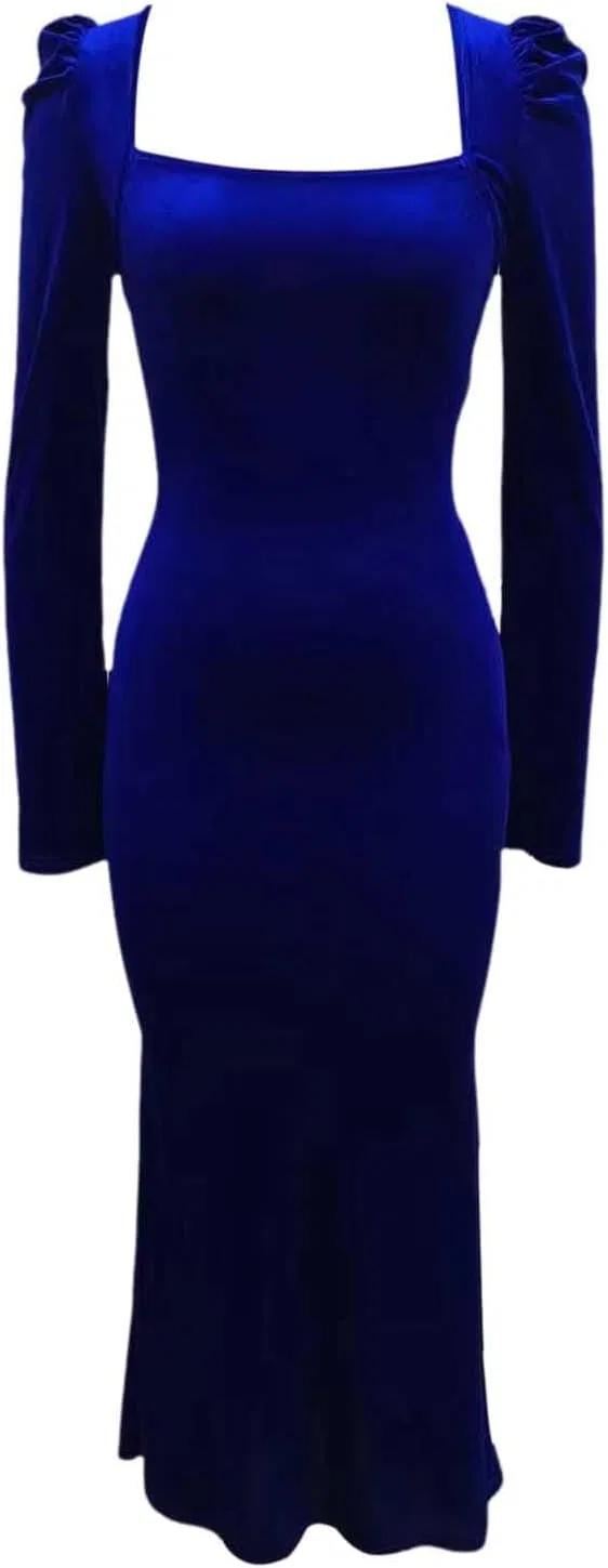 Женское коктейльное платье с кружевной шнуровкой Velvet, Blue — фото 2