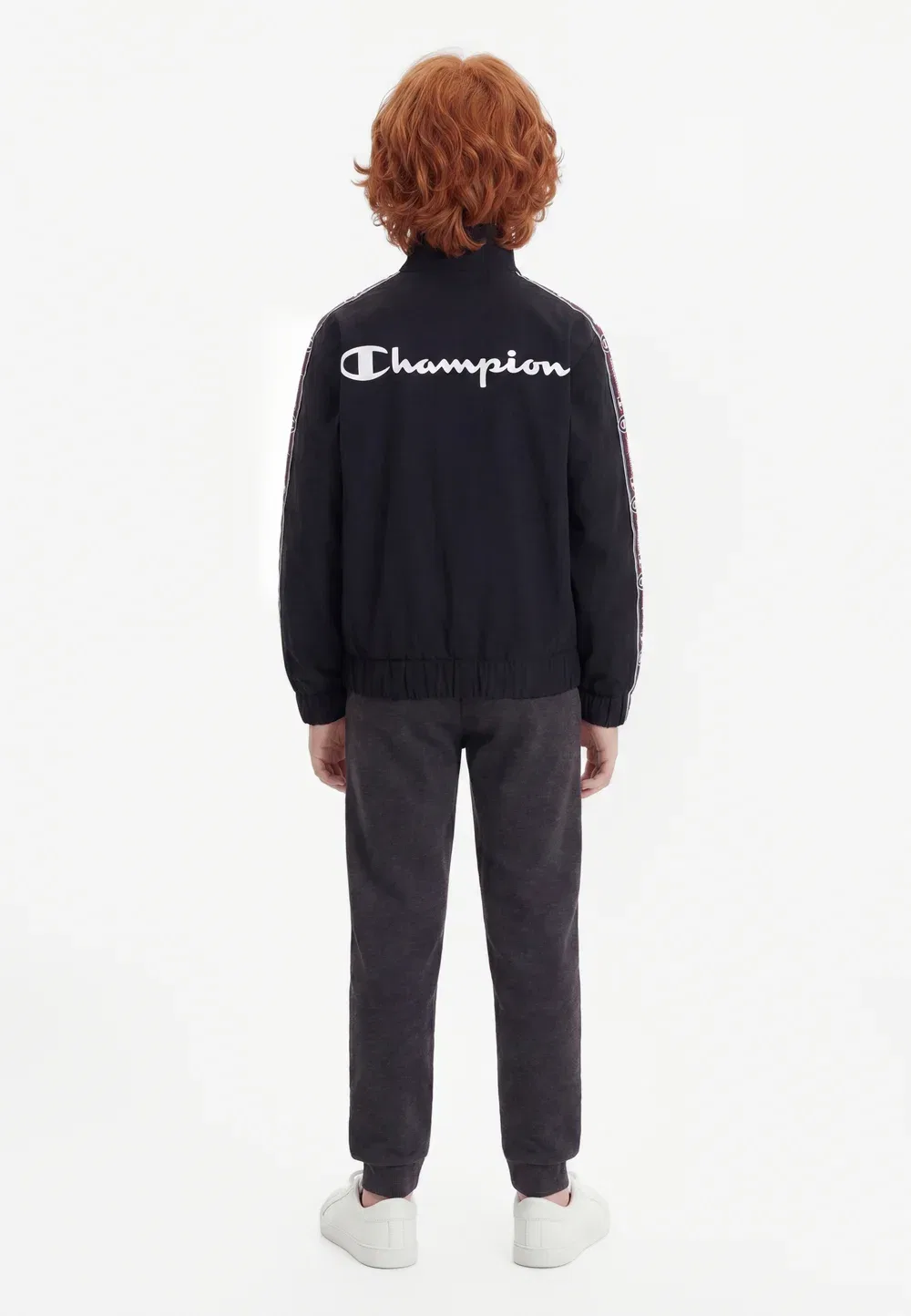 Спортивная куртка свободного кроя на молнии - тренировочная куртка Champion, Black — фото 2