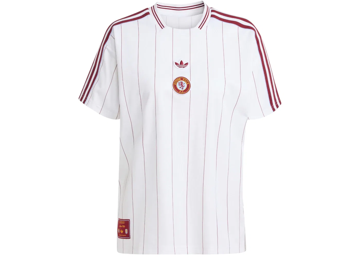 Мужская футбольная джерси с длинным рукавом Adidas Aston Villa FC Terrace Icons Jersey, White