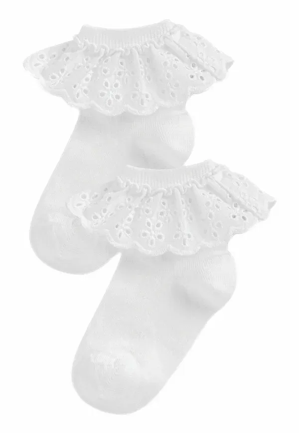 Комплект из 2 пар носочков с рюшами Rich Ruffle Next, белый