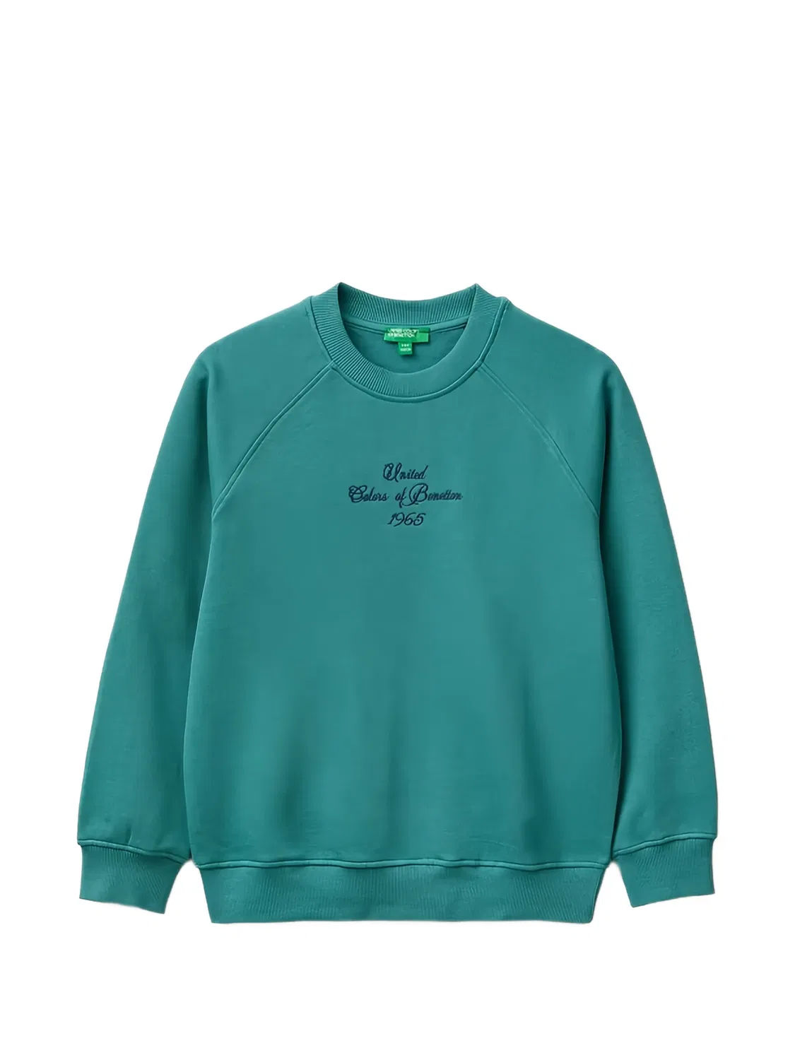 Benetton Свитшот с рукавами реглан зеленый