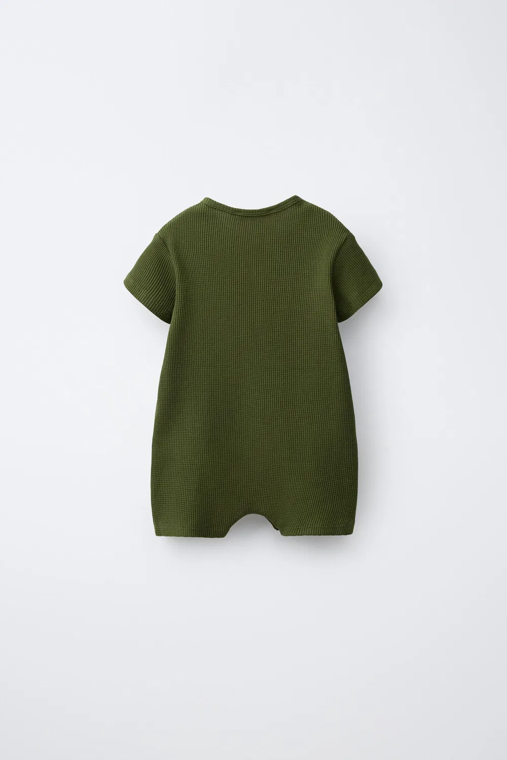 Комбинезон Henley из вафельной вязки ZARA, Green — фото 2