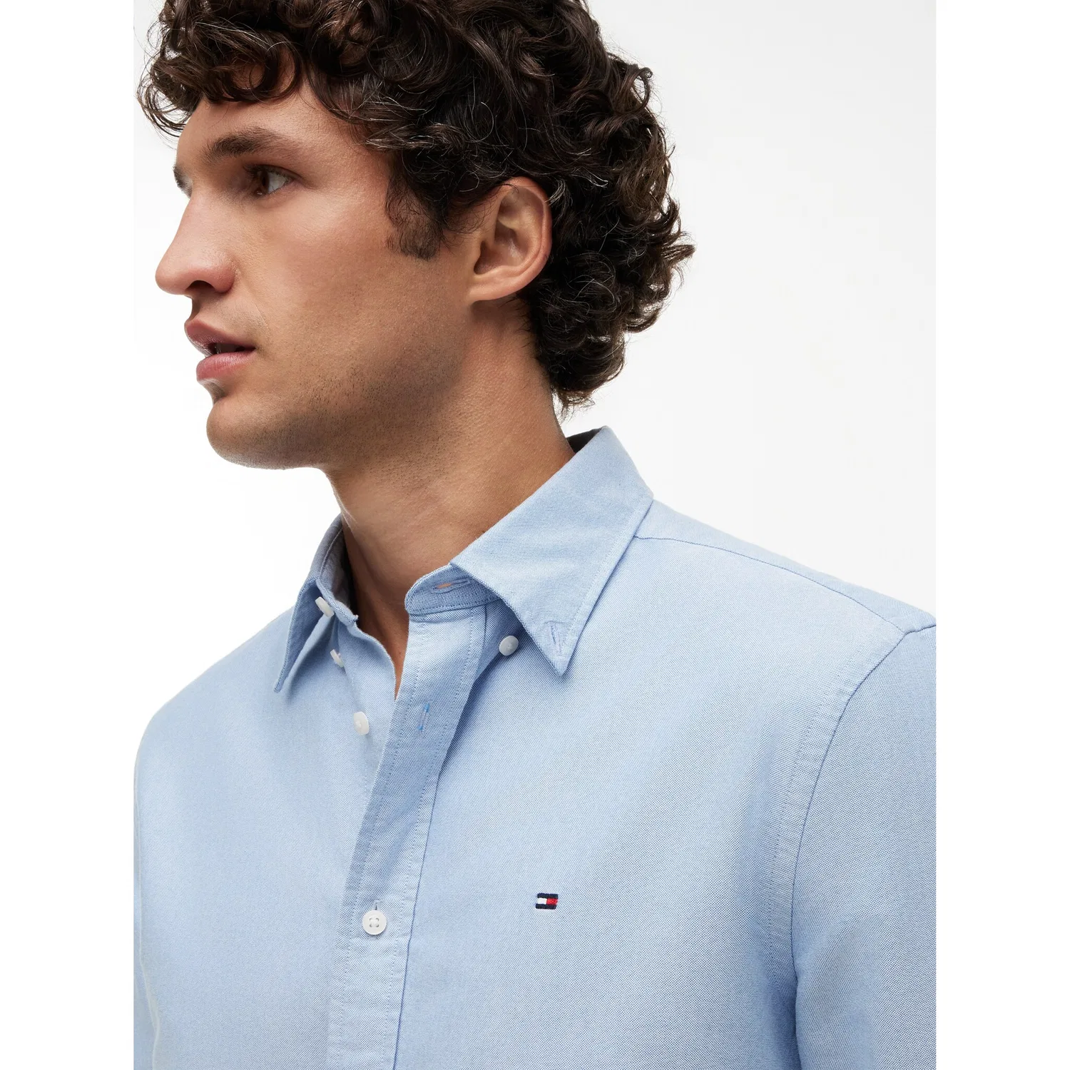Мужская рубашка с длинным рукавом Oxford Regular Fit Tommy Hilfiger, Blue — фото 3