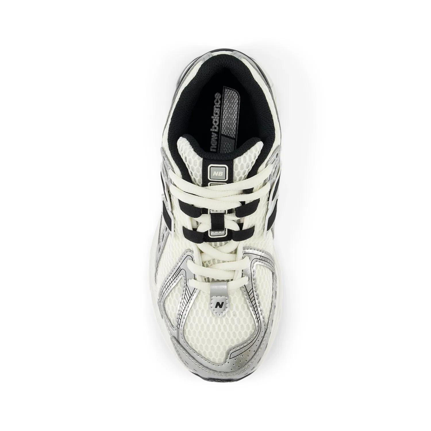 Детские кроссовки с шнуровкой 1906 Lace New Balance, Silver Metallic With Black — фото 4