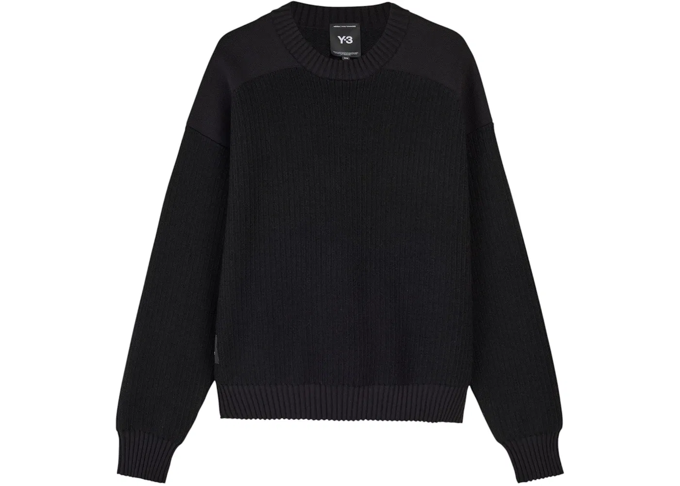 Мужской свитшот с вязаным узором Adidas Y-3 UT Knit Crew, Black