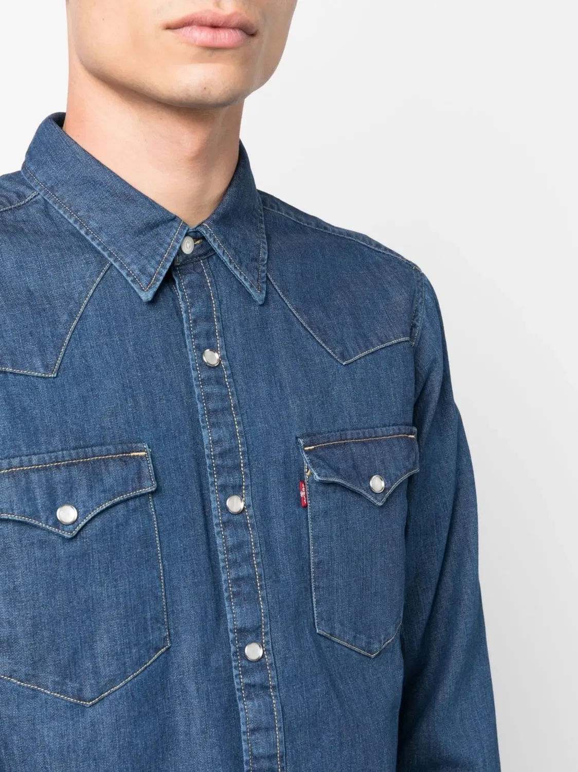 Levi's Рубашка джинсовая синяя — фото 2