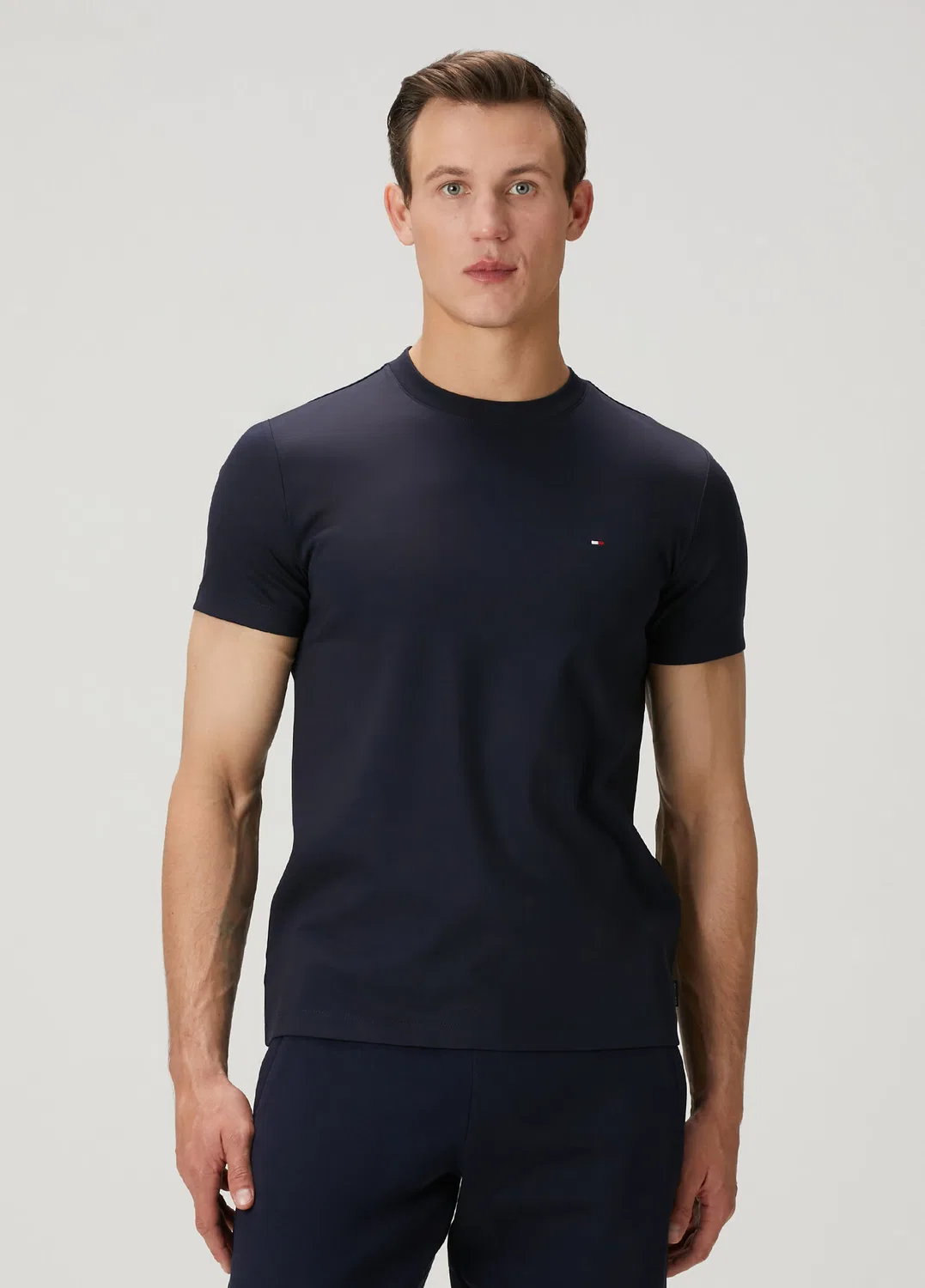 Футболка с вышивкой логотипа Tommy Hilfiger, blue