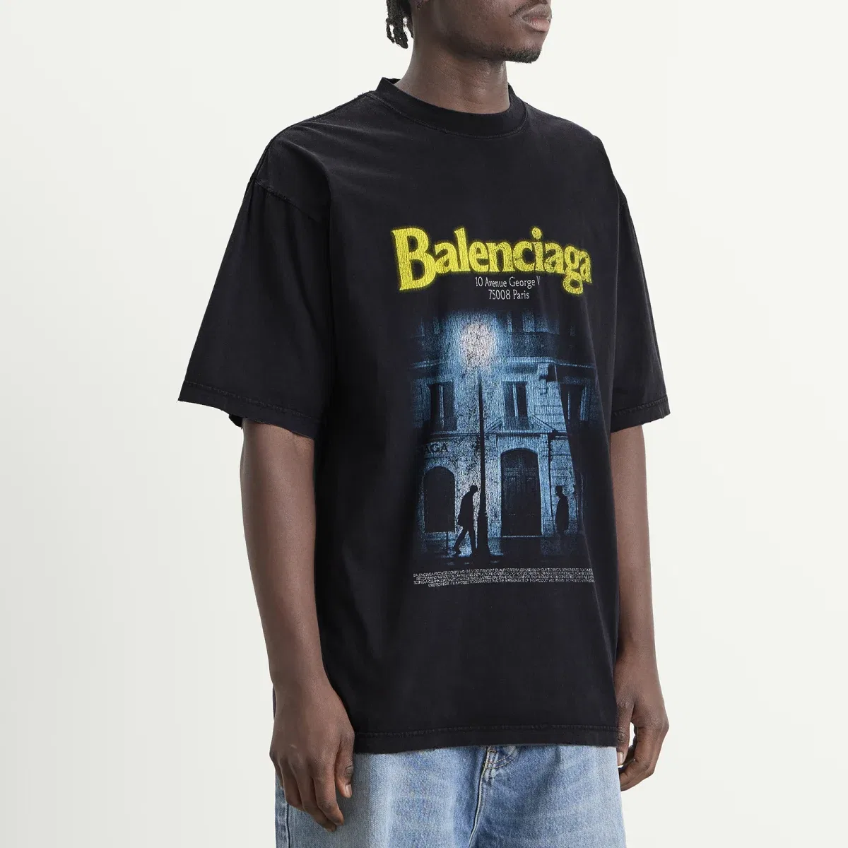 Футболка с принтом Graphic Logo Balenciaga, Black — фото 2