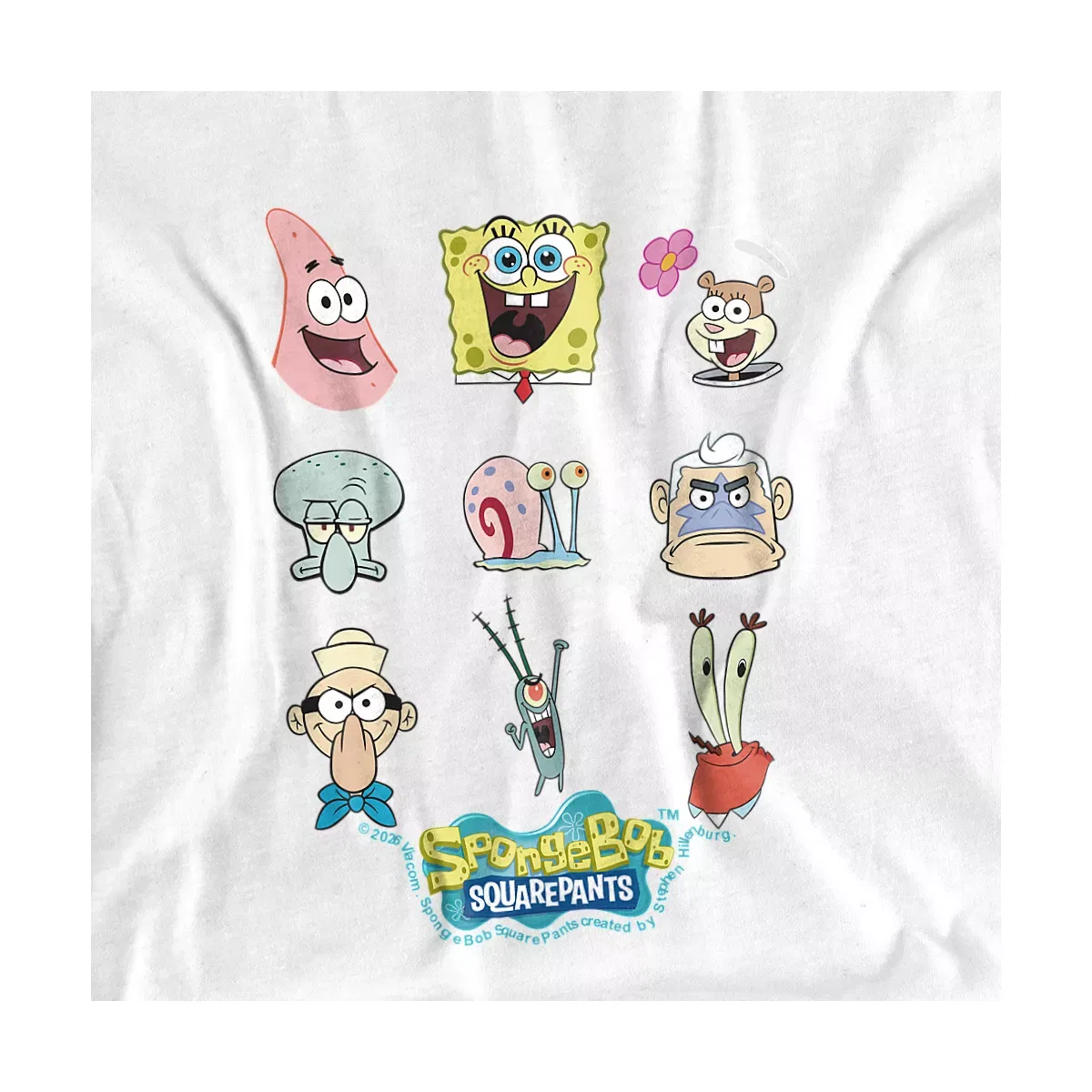 Детское боди с коротким рукавом SpongeBob White — фото 2