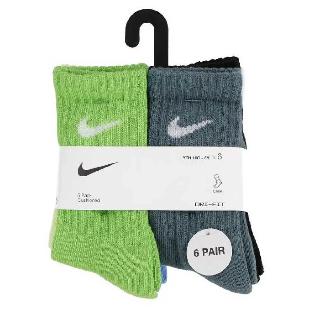 Носки спортивные 6 пар Nike Dri-Fit Performance Basic Crew Nike, мультиколор — фото 3