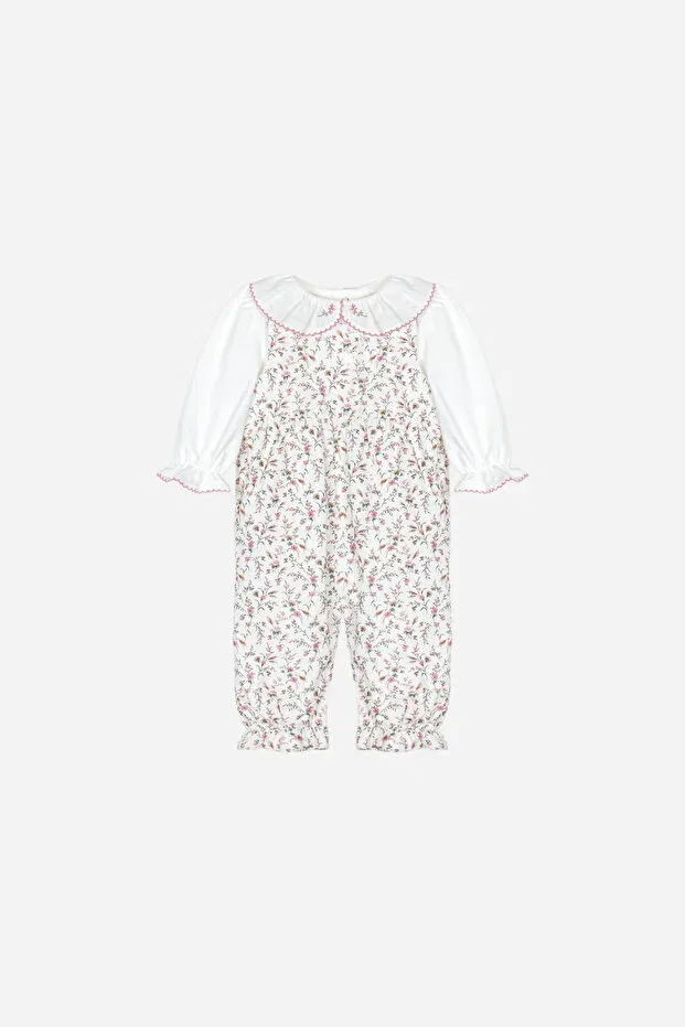 Детский комбинезон для девочек с длинным рукавом Newborn floral romper Patachou, 405-Flowered