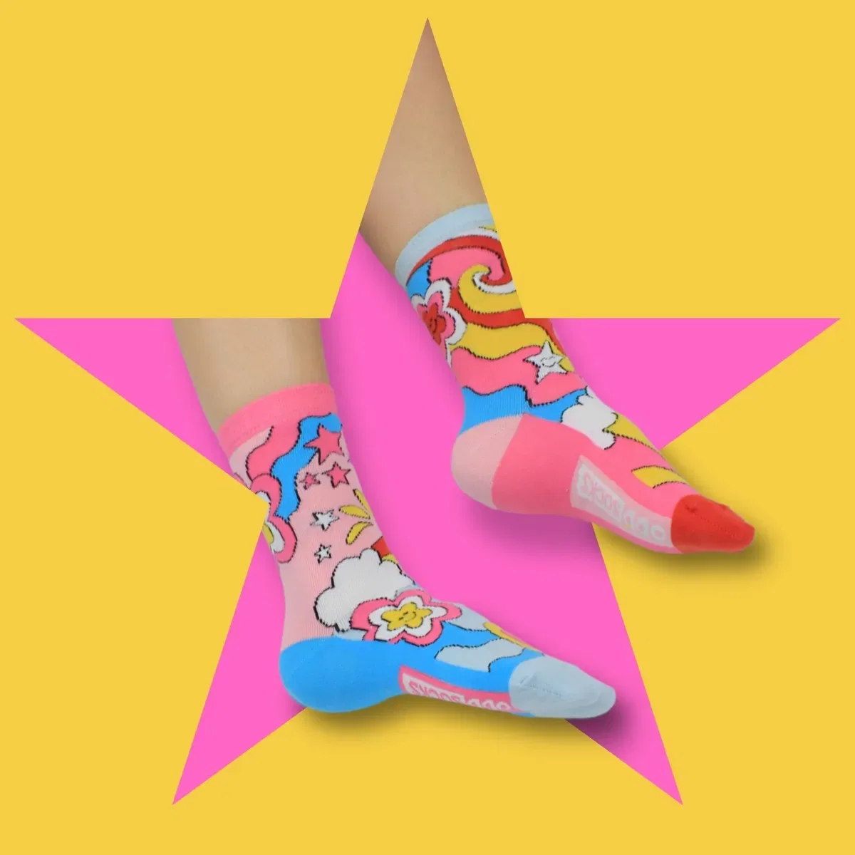 Детские носки с принтом Starburst United Oddsocks, Multi — фото 3