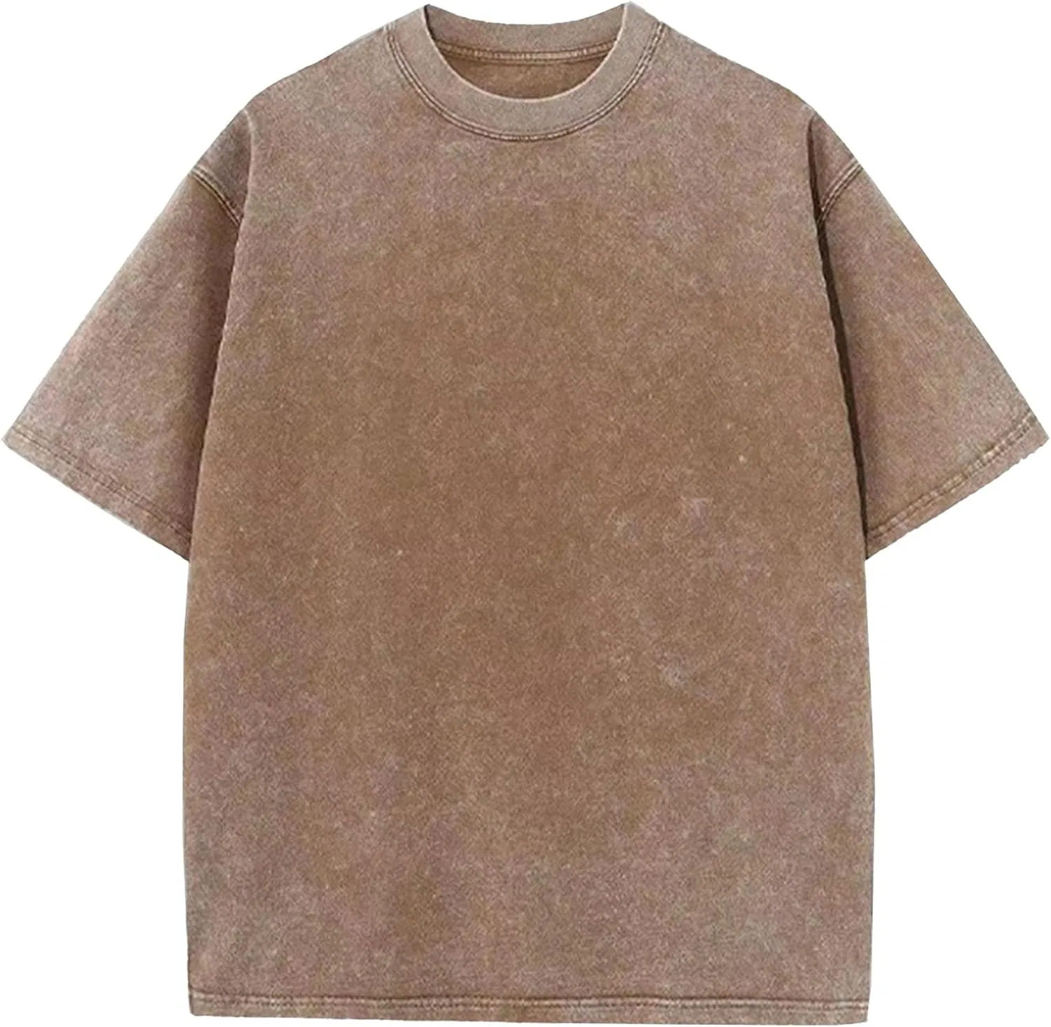 Мужская футболка оверсайз из тяжелого хлопка Vintage Tee, Coffee