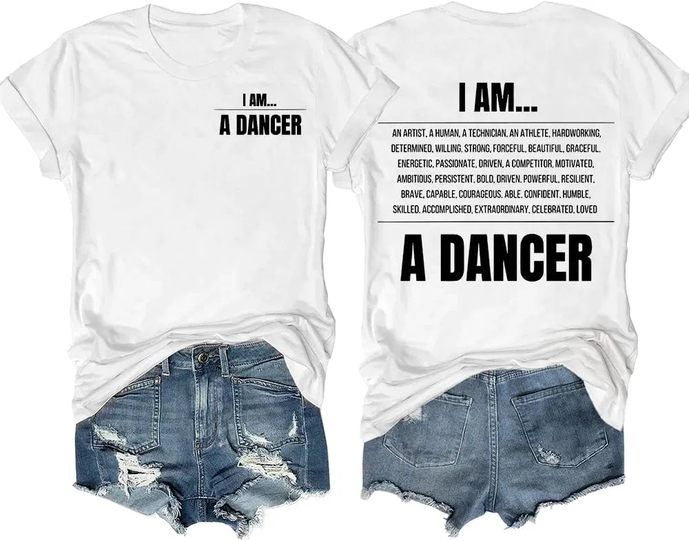 Мужская футболка с принтом I Am A Dancer, White