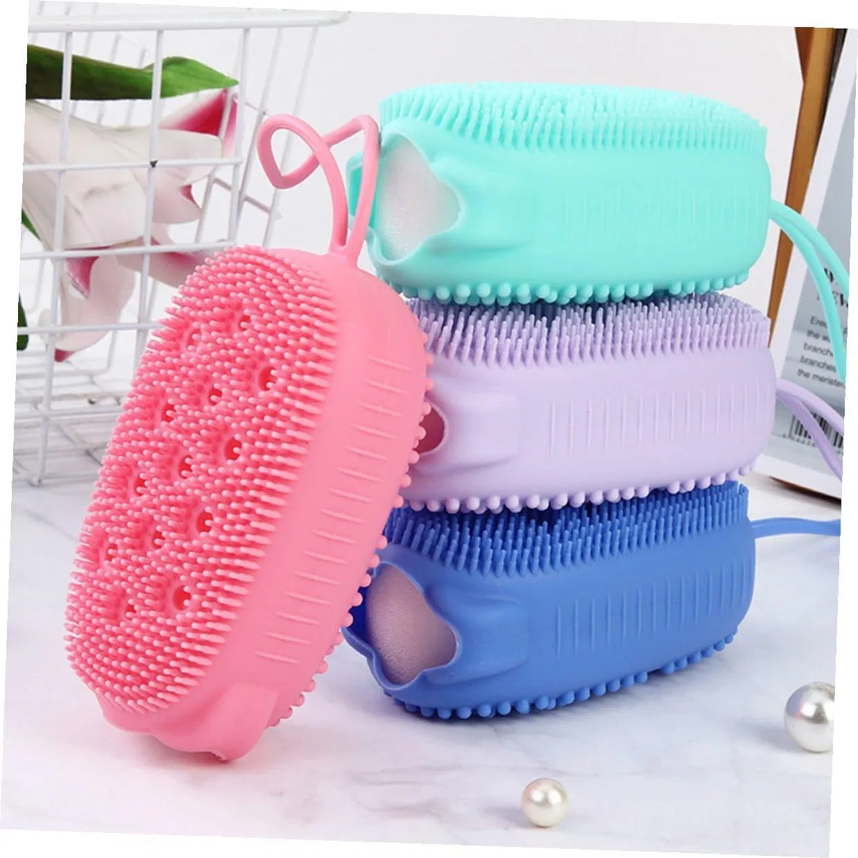 Щетка для тела Silicone Body Brush, TOPBATHY, 4 шт, Sortierte Farbe — фото 4