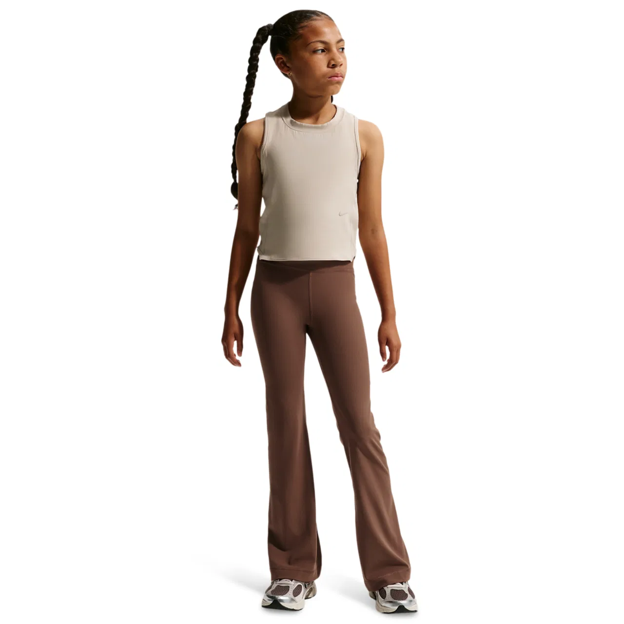 Женские леггинсы с высокой посадкой Nike Dri-FIT Mavn High Rise FL Tight, Fauna Brown — фото 3