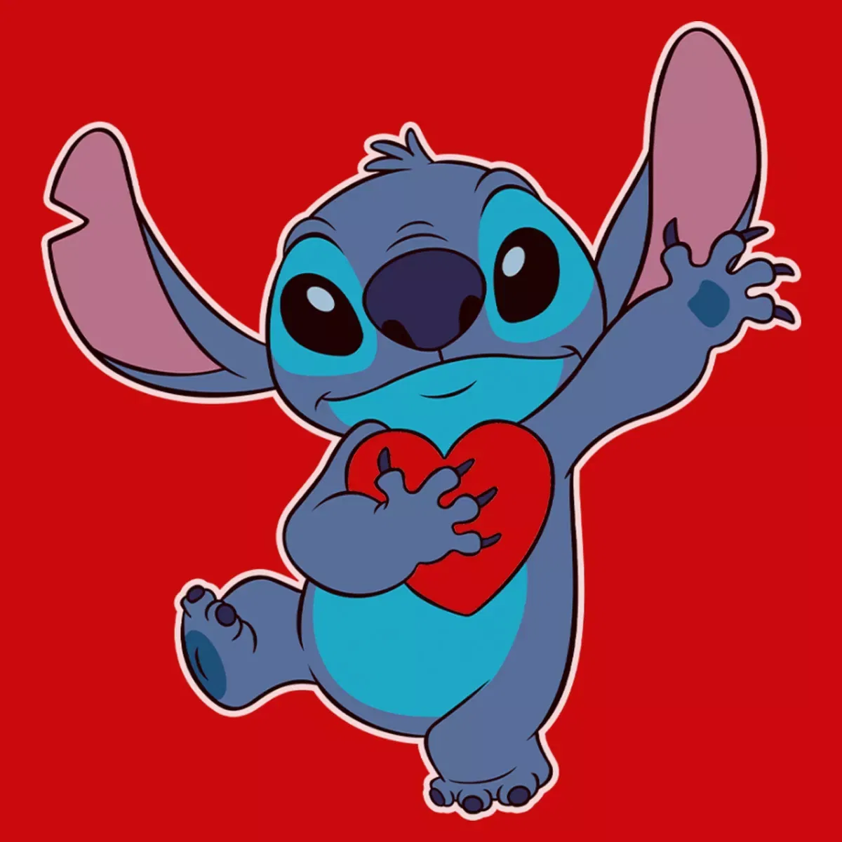 Детская футболка с принтом Ohana Heart Lilo & Stitch, Red — фото 2