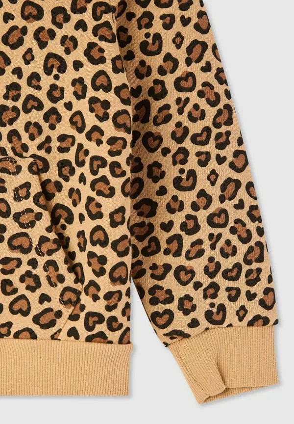 Толстовка на молнии с капюшоном Animal print Fantasia Terranova, Beige, бежевый — фото 4