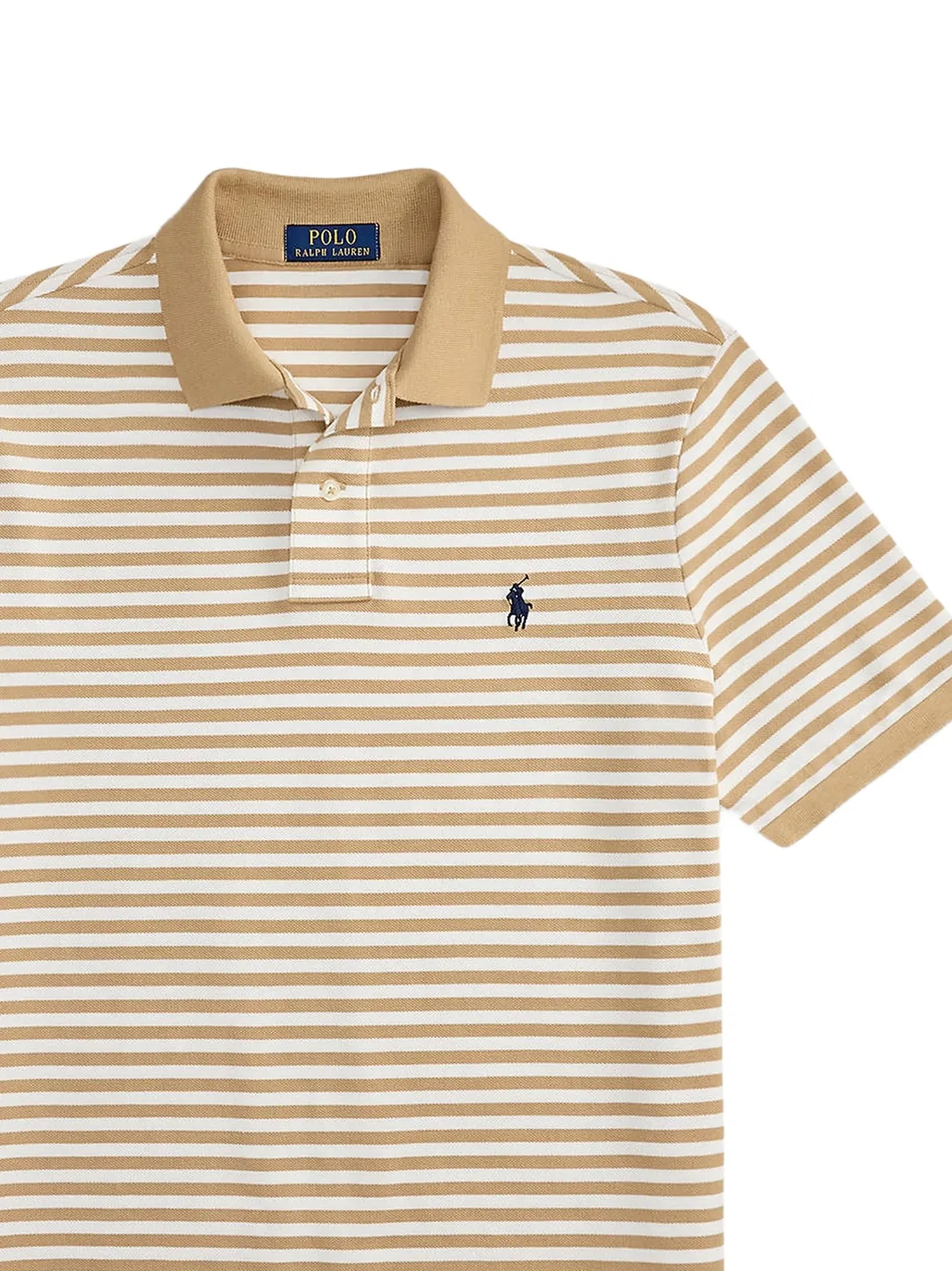Хлопковое поло в полоску Polo Ralph Lauren, нейтральные — фото 2