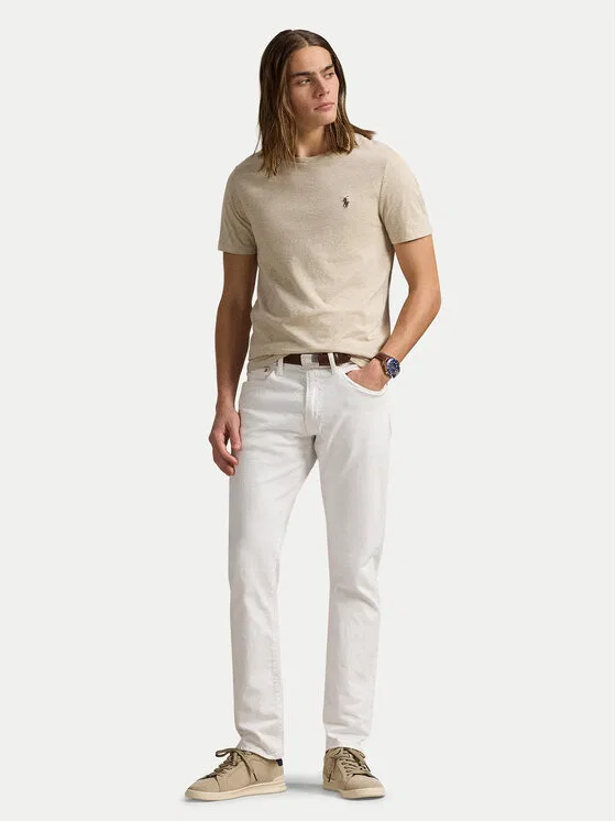 Футболка slim fit Polo Ralph Lauren, бежевый — фото 2