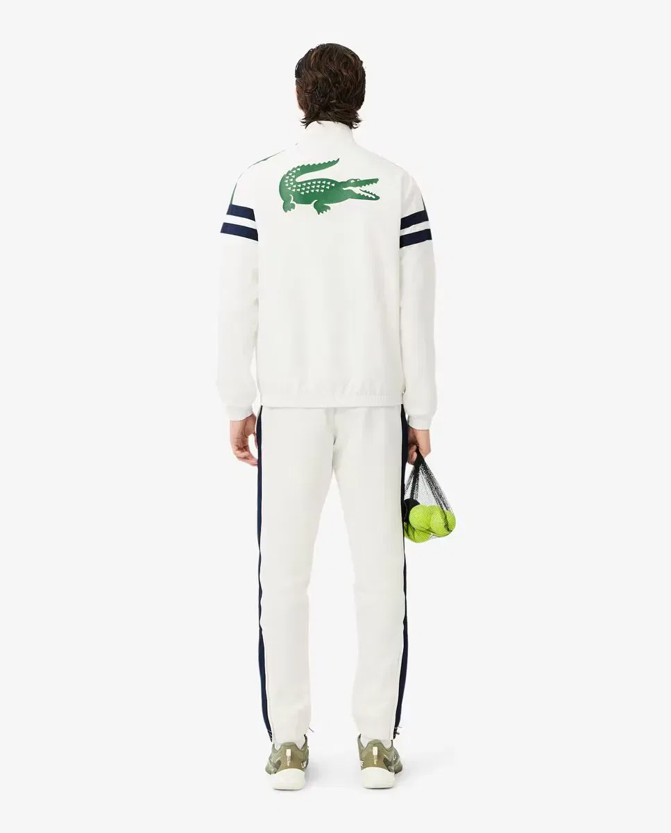 Мужской спортивный костюм с принтом Lacoste, Белый — фото 2