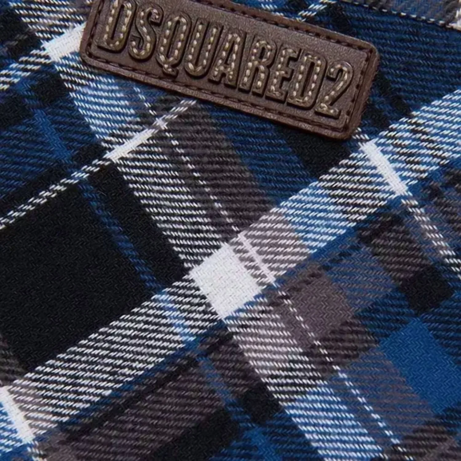 Детская юбка в клетку со складками Dsquared2, синий — фото 3
