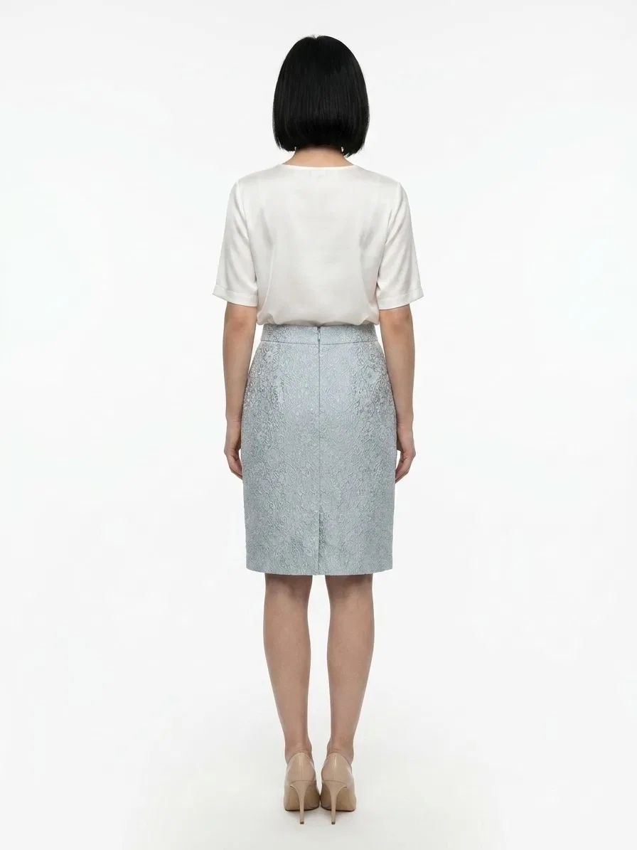 Женская юбка-миди с комбинированным дизайном Bicolor Polyester Midi Skirt Dolce & Gabbana, Bicolor — фото 2