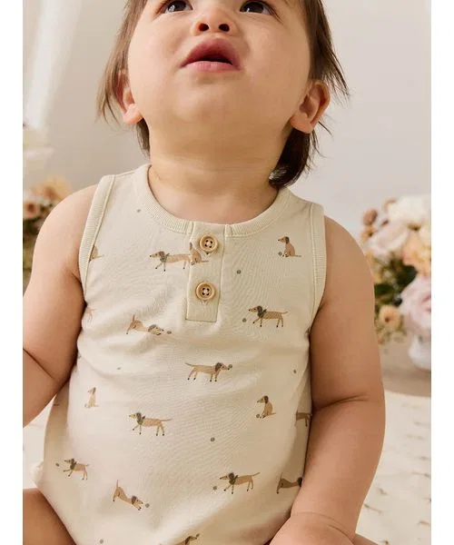 Детский боди-комбинезон без рукавов Play Ball Cassava JAMIE KAY, Light Beige — фото 4