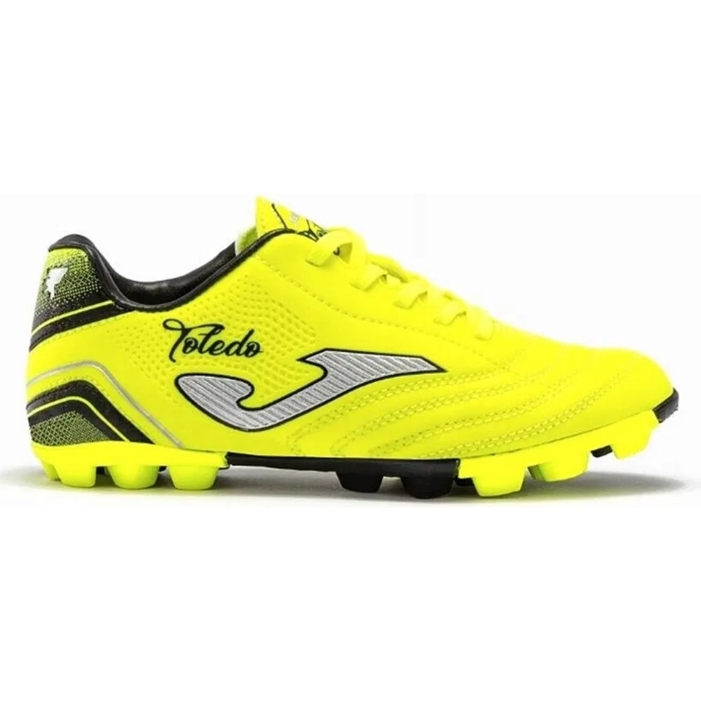 Детские футбольные бутсы для мальчиков с шипами, Yellow Black Grey Toledo Jr 2309 Ground Joma