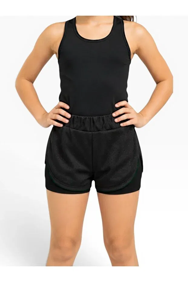 Детские шорты для девочек сетчатые She Can Wear, Black
