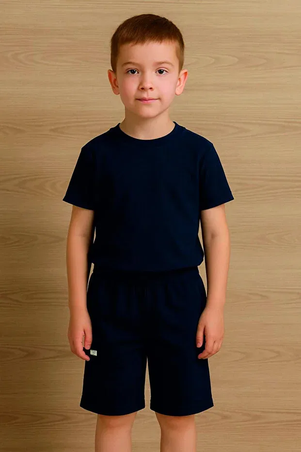 Детские шорты для мальчиков хлопковые с карго-карманами My Hanne, Navy Blue