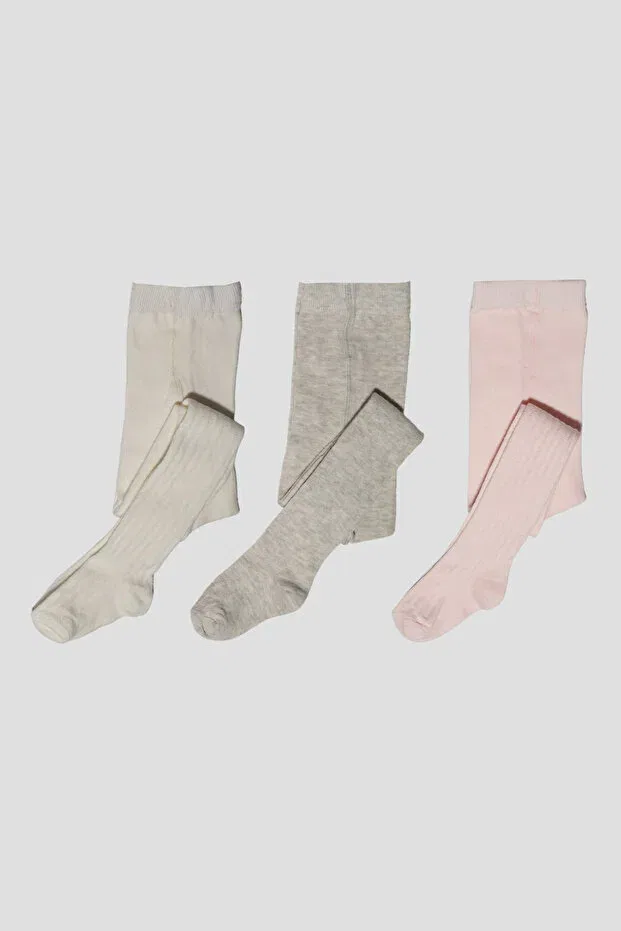 Детские колготки для девочек хлопковые комплект 3 пары Defne Baby, Multicolor
