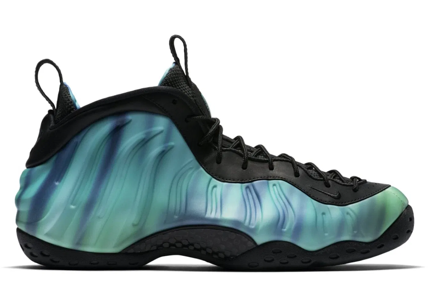 Детские кроссовки lifestyle Nike Air Foamposite One Northern Lights (GS) Nike, Black/Green Glow-Fierce Purple