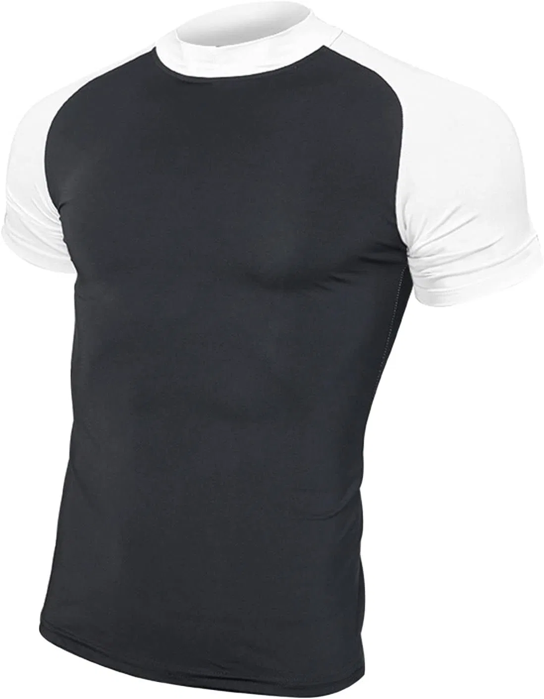Мужская футболка с контрастной горловиной Regular Fit, Black