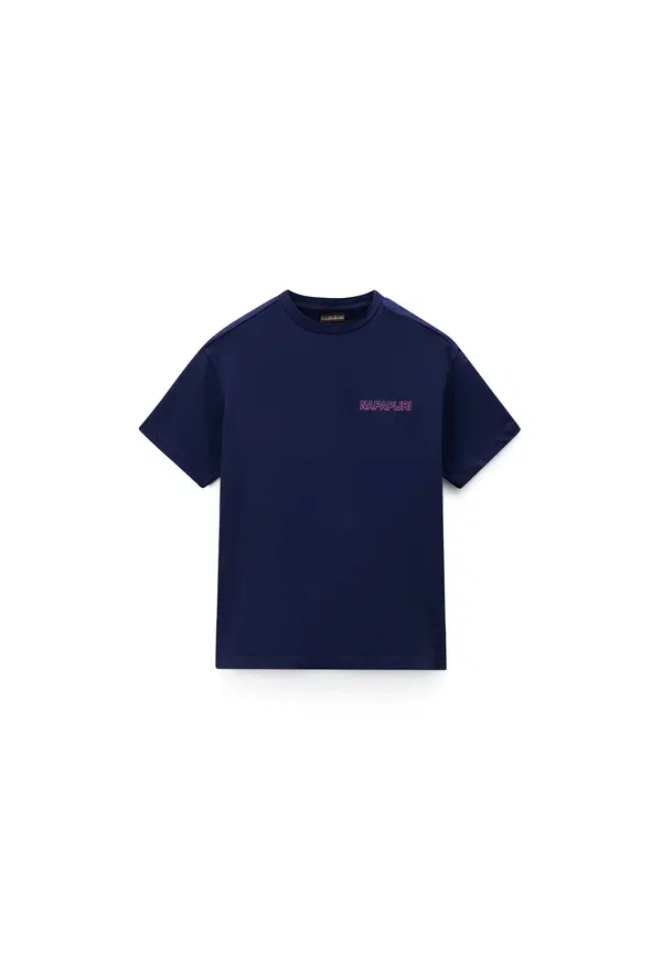 Футболка с принтом Unisex Print T-shirt Napapijri, Naval Acade B2Q, темно-синий