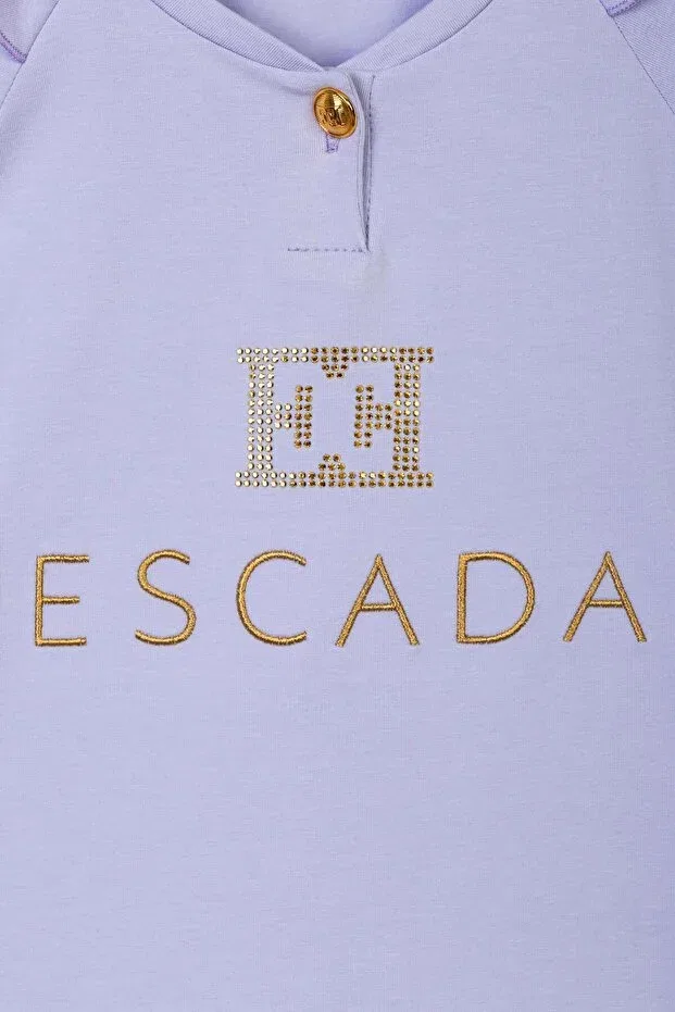Детское платье-футболка для девочек с коротким рукавом Escada, Lilac — фото 3