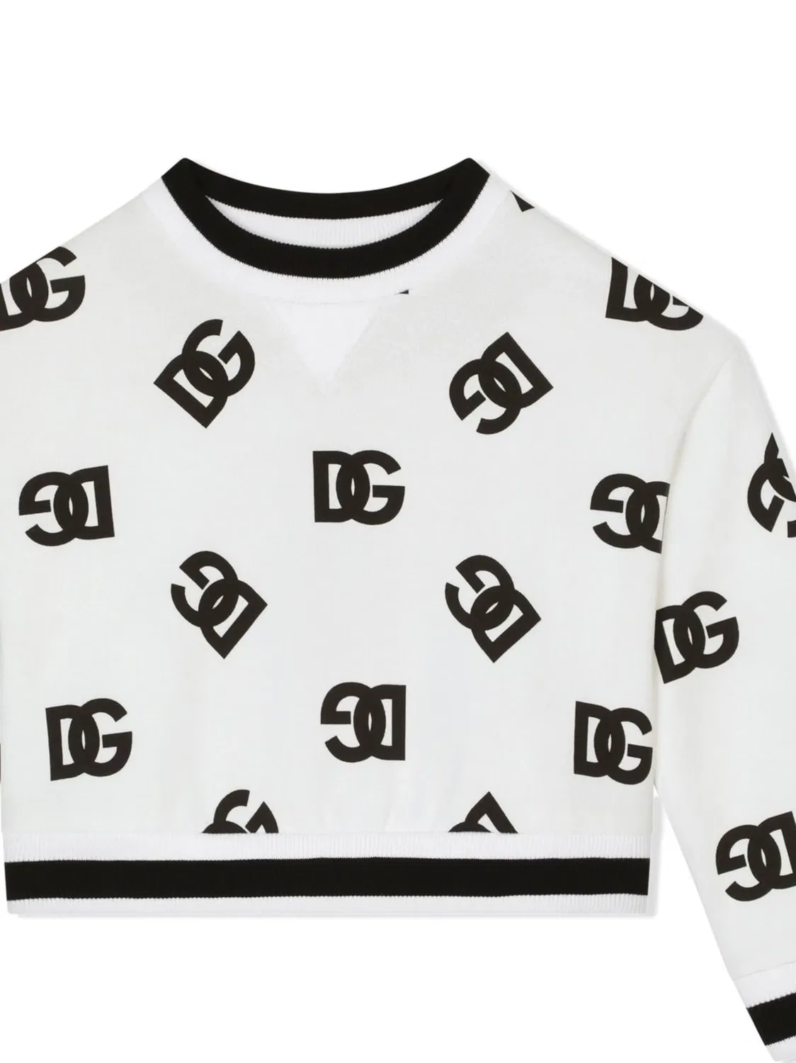 Свитшот с круглым вырезом и логотипом DG Dolce & Gabbana, белый — фото 3