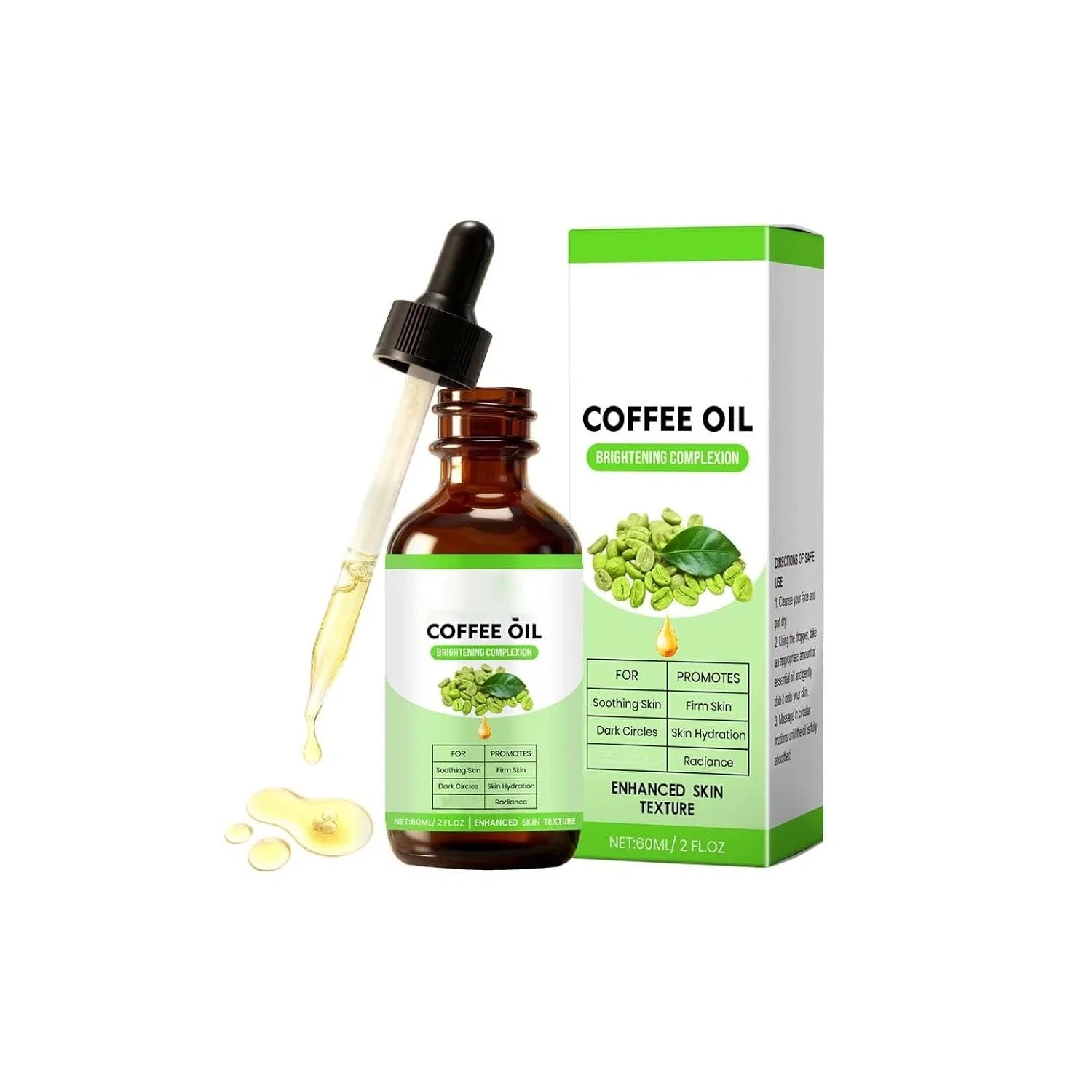 Масло для лица и тела против морщин, увлажняющее и подтягивающее, Coffee Oil, 60 мл Generisch