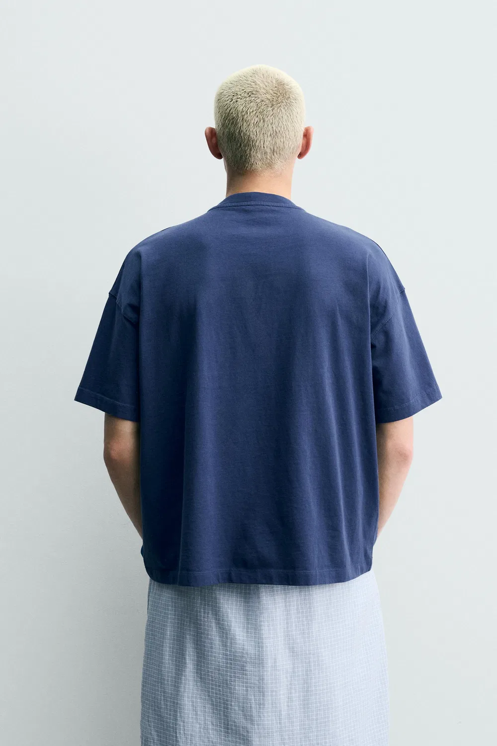 Футболка с вышитым принтом ZARA, Navy Blue — фото 3